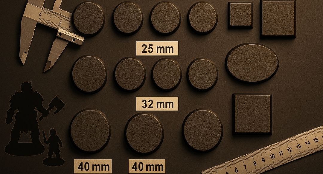 Peanas Warhammer: Guía de tamaños y equivalencias (40K, AoS y The Old World)